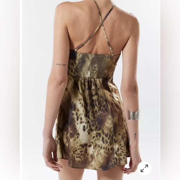 Silence + Noise Tyla Satin Halter Mini Dress - Picture 2 of 3
